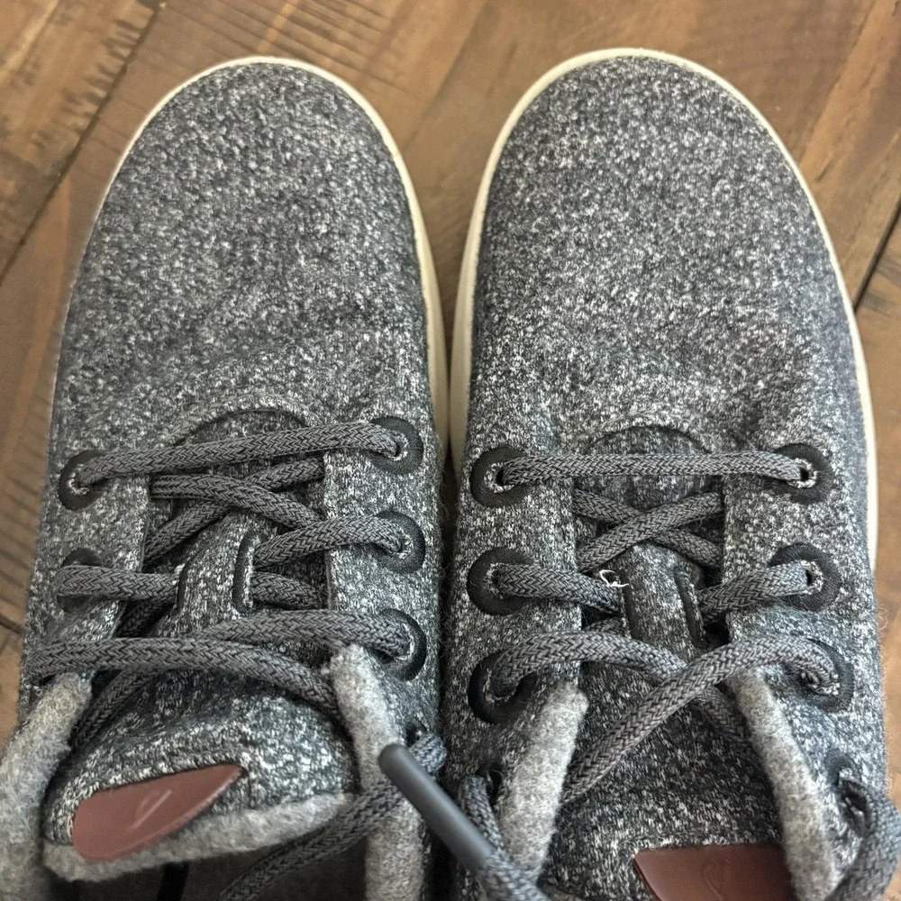 Allbirds Mens WRM Wool Runner Mizzle Sneakers Size 9 Gray Low Top Lace Up Shoes
